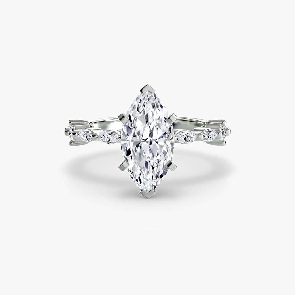 Elaria Pavé Ring – Round Cut