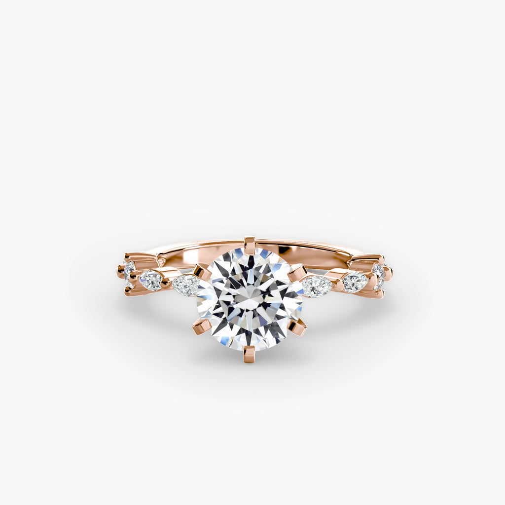Elaria Pavé Ring – Round Cut