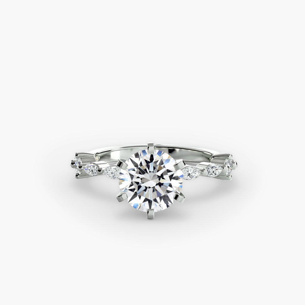 Elaria Pavé Ring – Round Cut