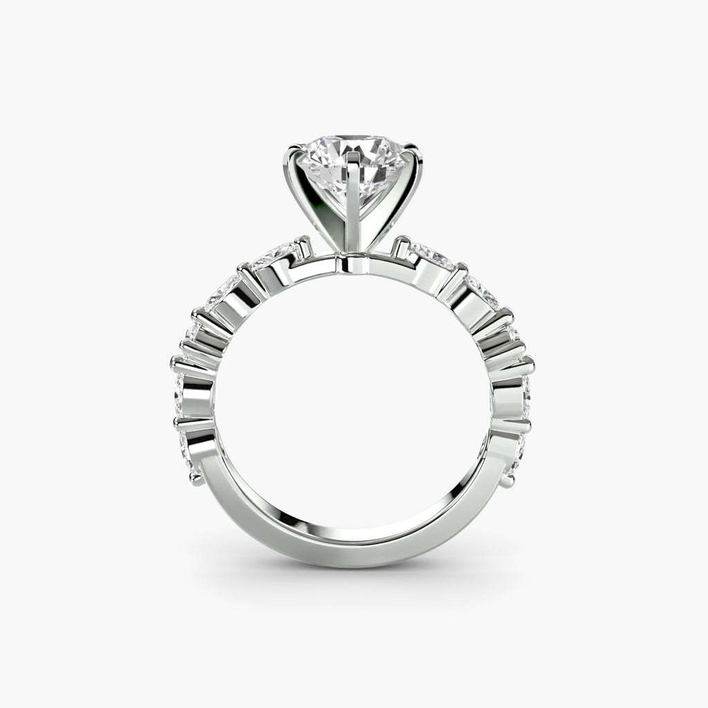 Elaria Pavé Ring – Round Cut