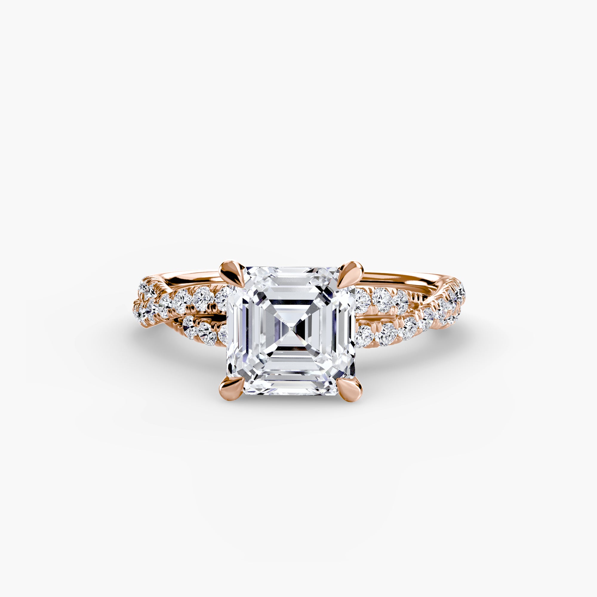 Solara Pavé Ring – Round Cut