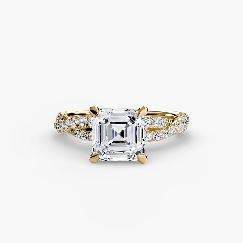 Solara Pavé Ring – Round Cut