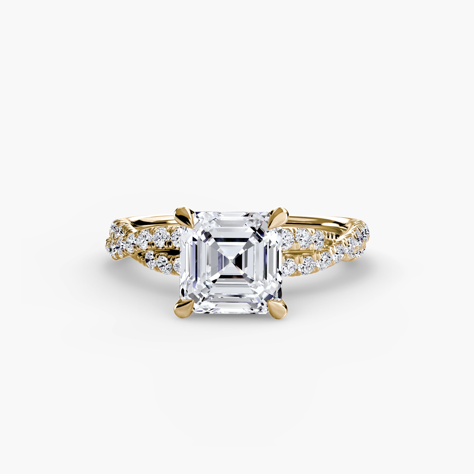 Solara Pavé Ring – Round Cut