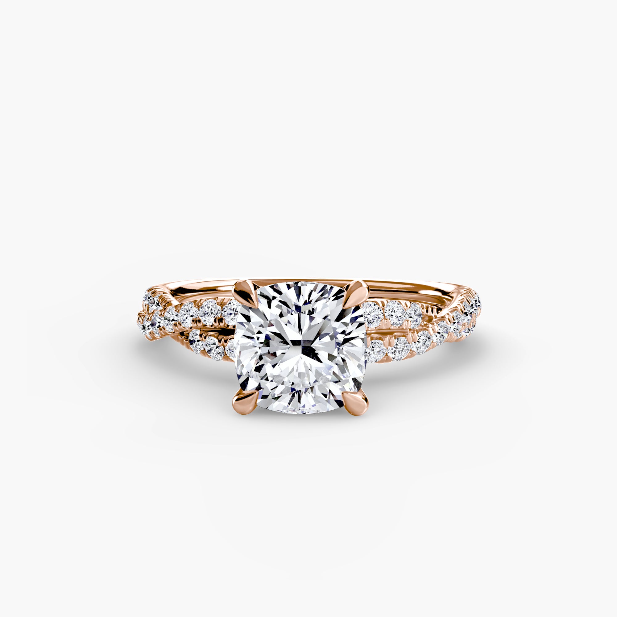 Solara Pavé Ring – Round Cut