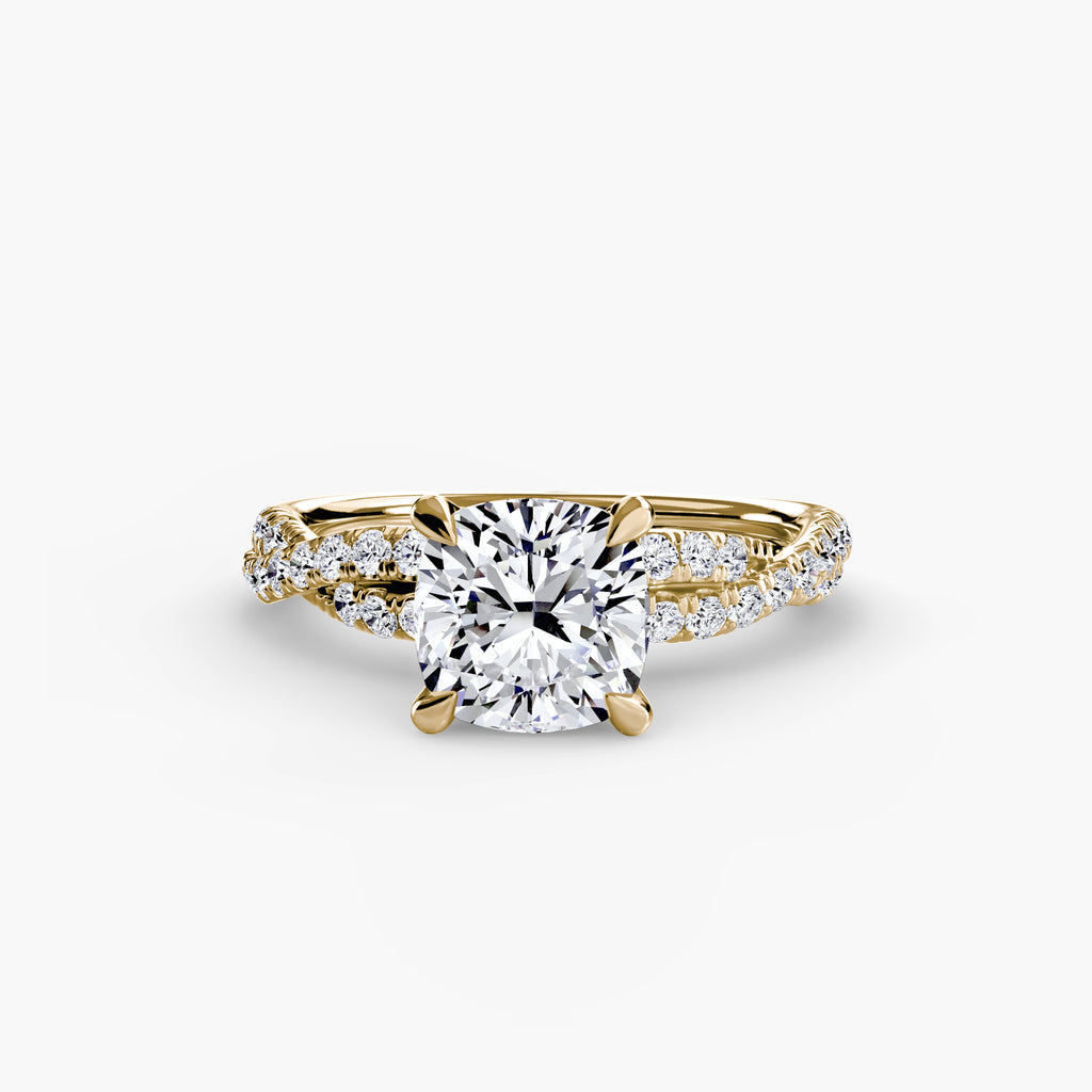 Solara Pavé Ring – Round Cut