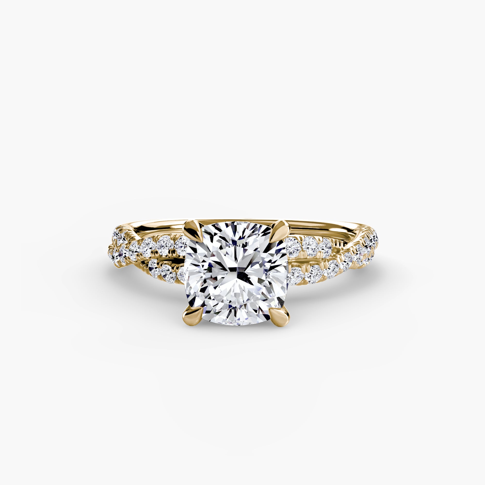 Solara Pavé Ring – Round Cut