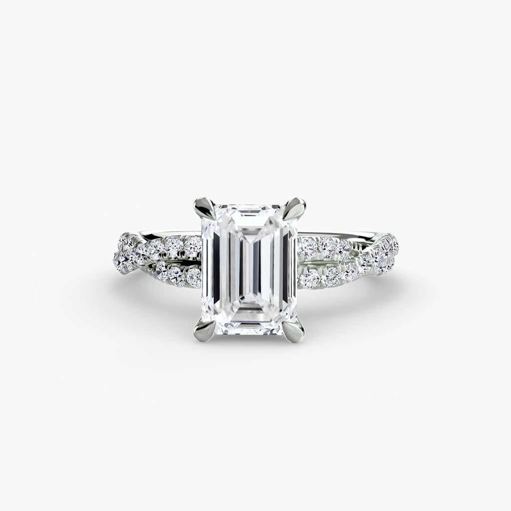 Solara Pavé Ring – Round Cut