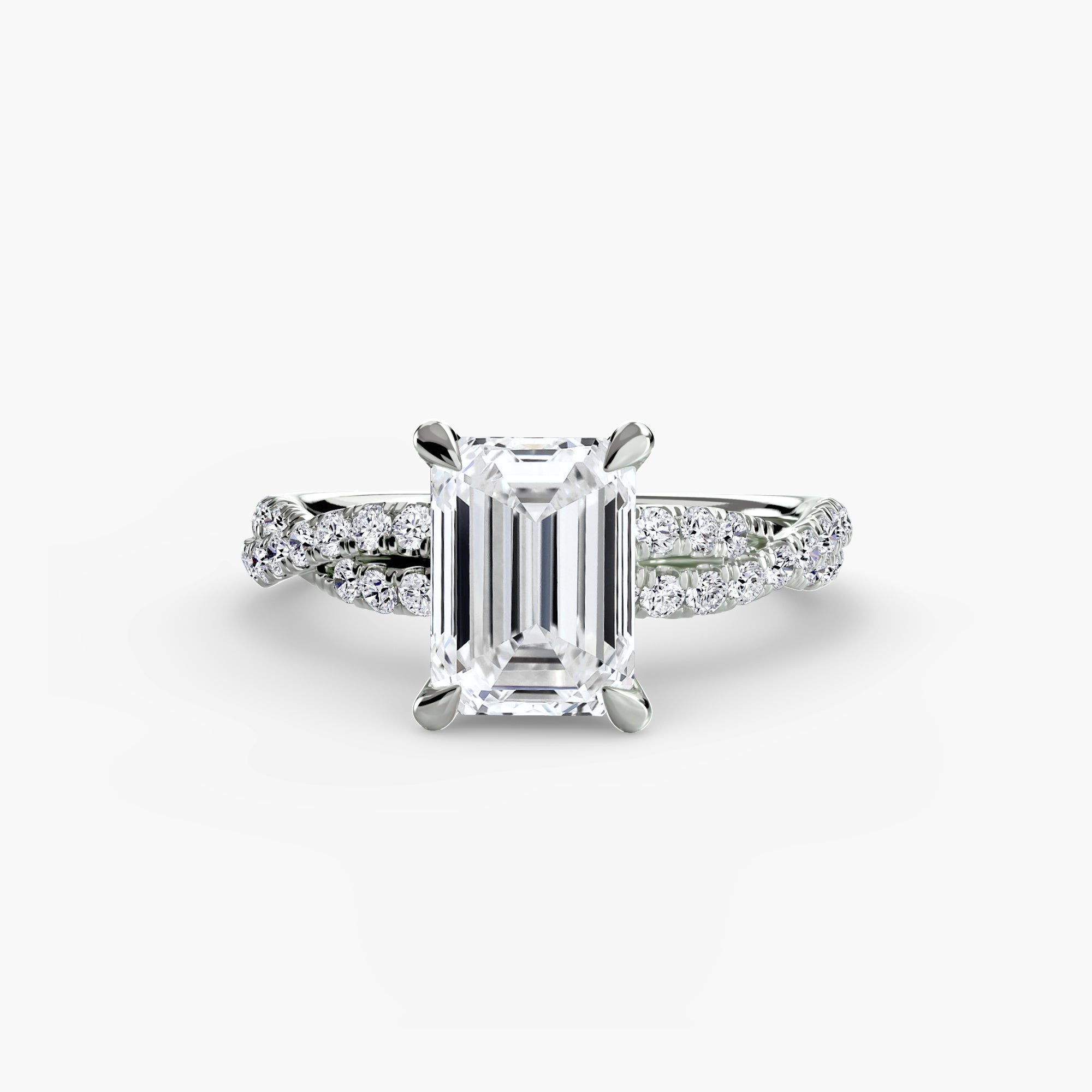 Solara Pavé Ring – Round Cut