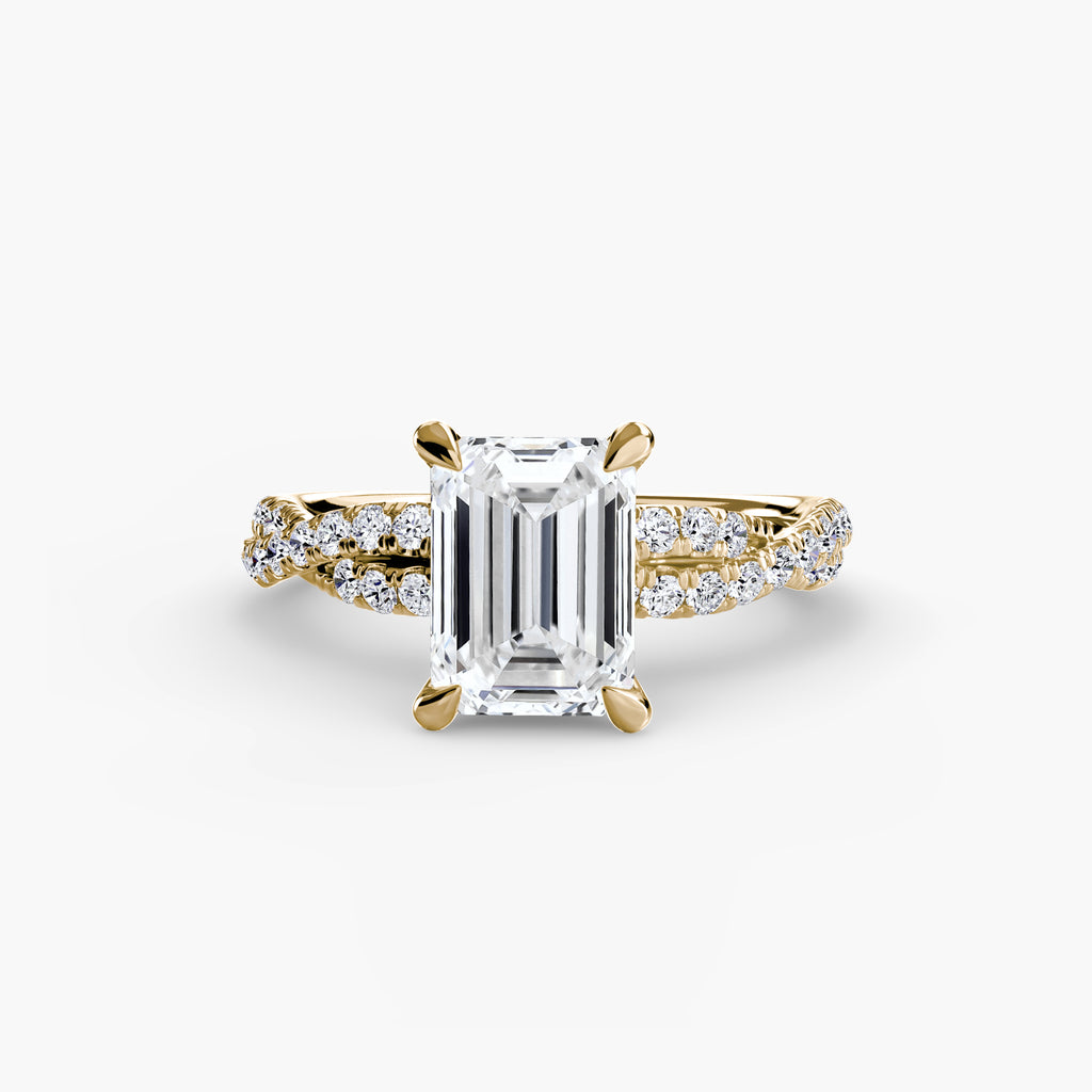 Solara Pavé Ring – Round Cut