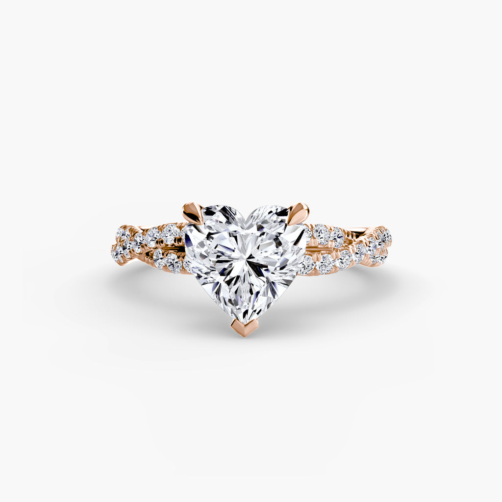 Solara Pavé Ring – Round Cut