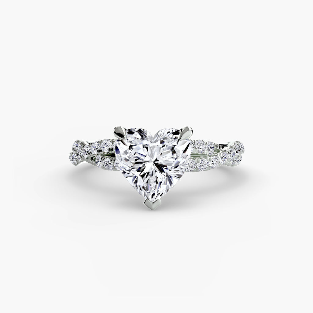 Solara Pavé Ring – Round Cut