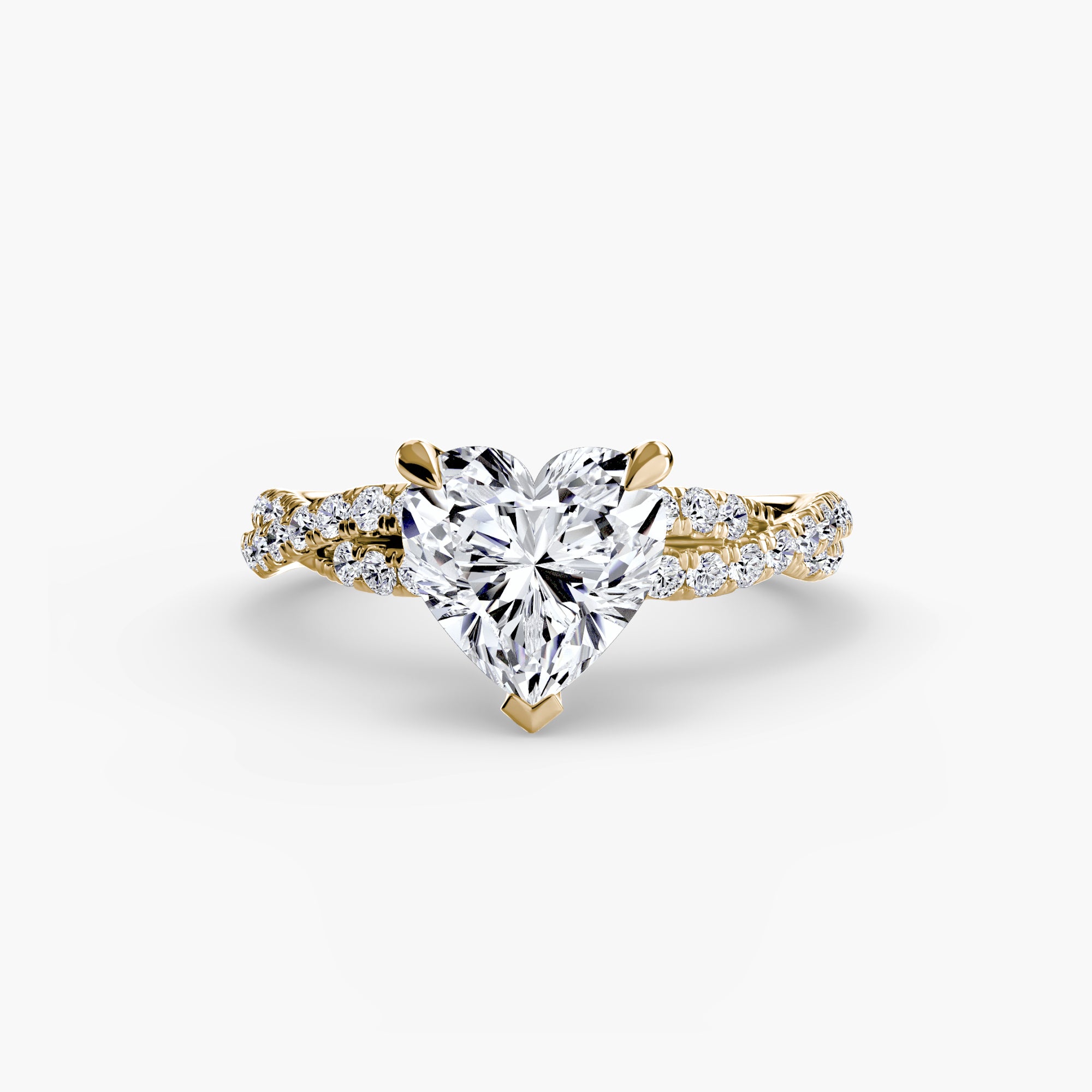Solara Pavé Ring – Round Cut