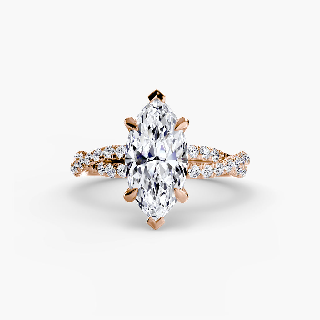 Solara Pavé Ring – Round Cut