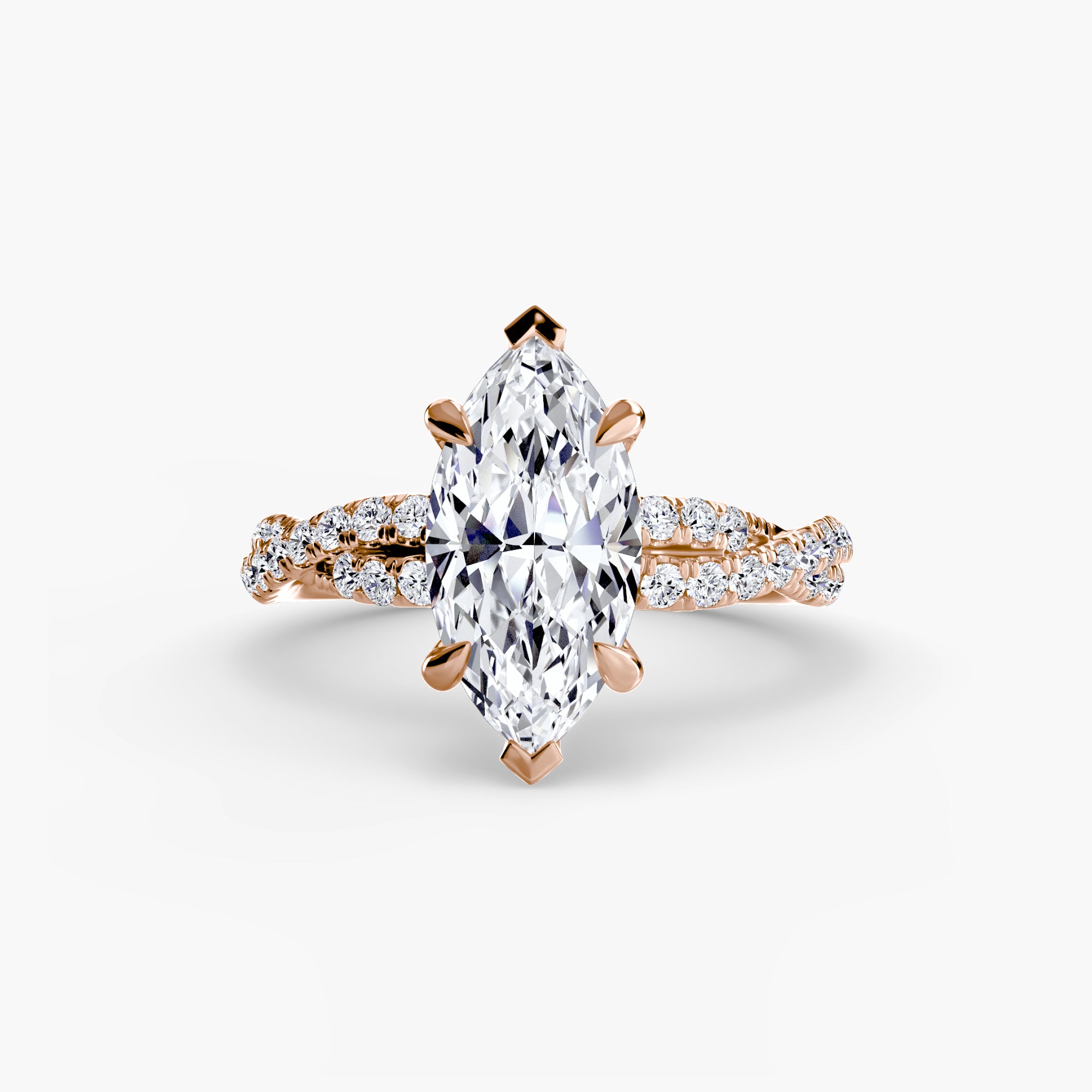 Solara Pavé Ring – Round Cut