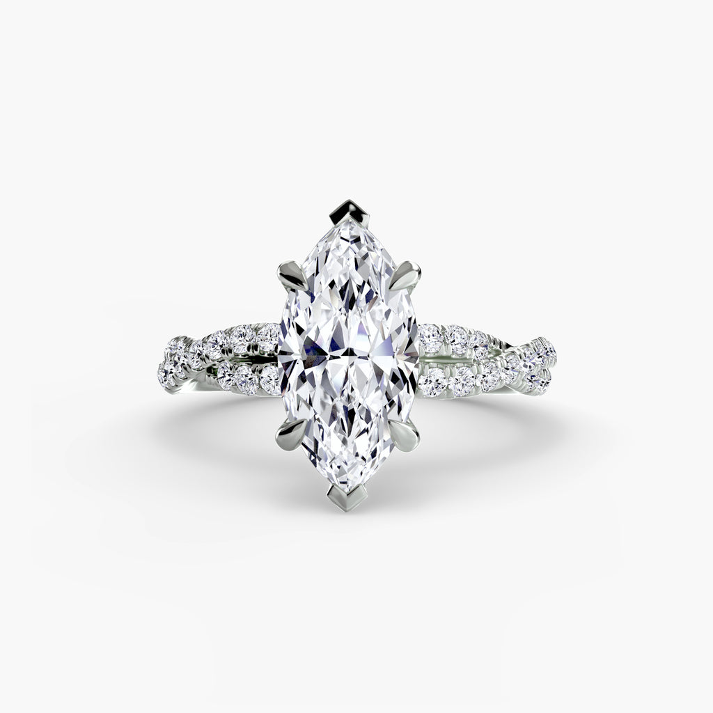 Solara Pavé Ring – Round Cut