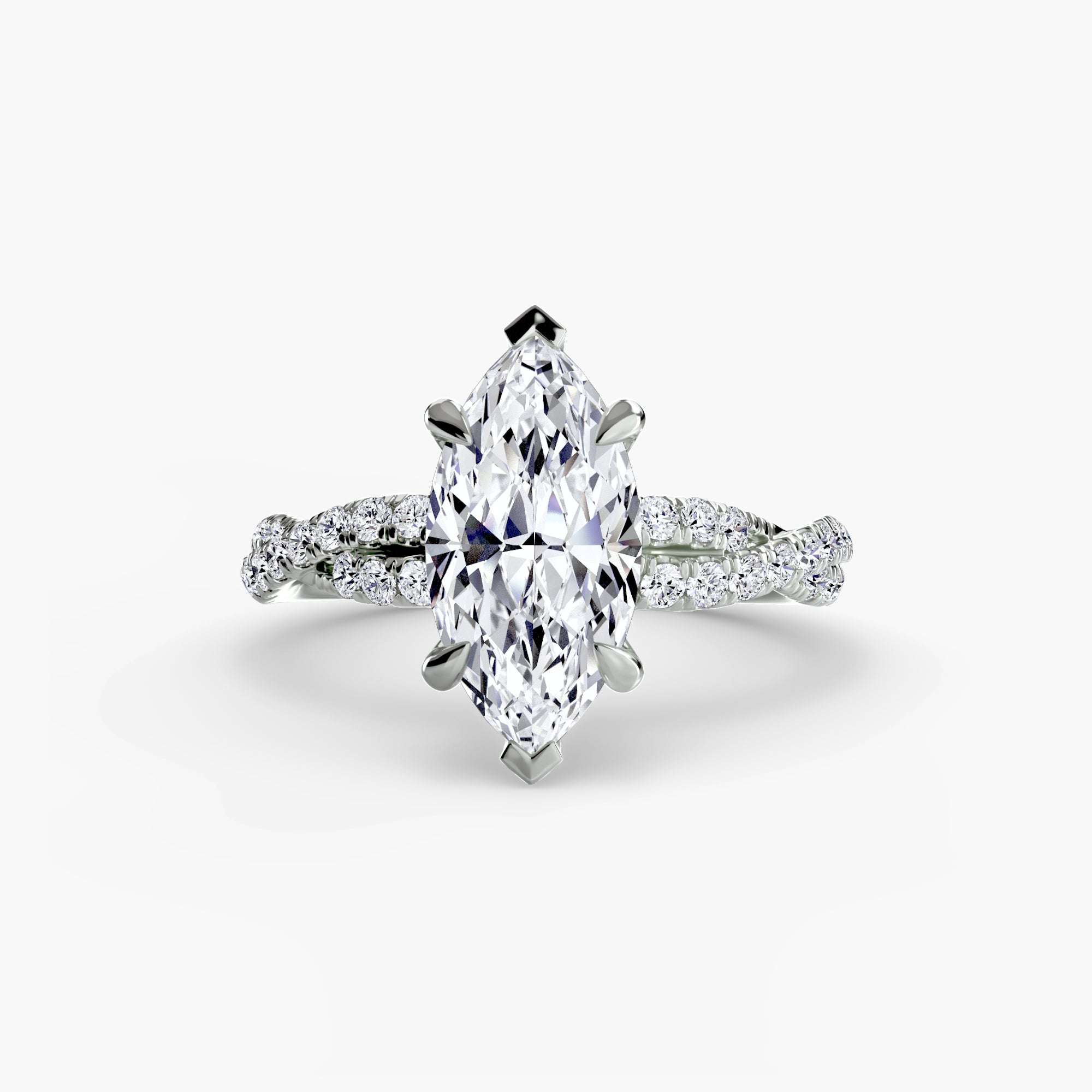 Solara Pavé Ring – Round Cut