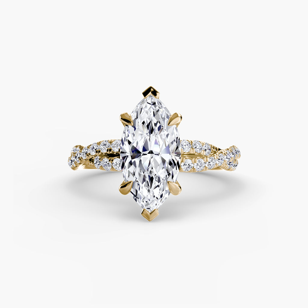 Solara Pavé Ring – Round Cut