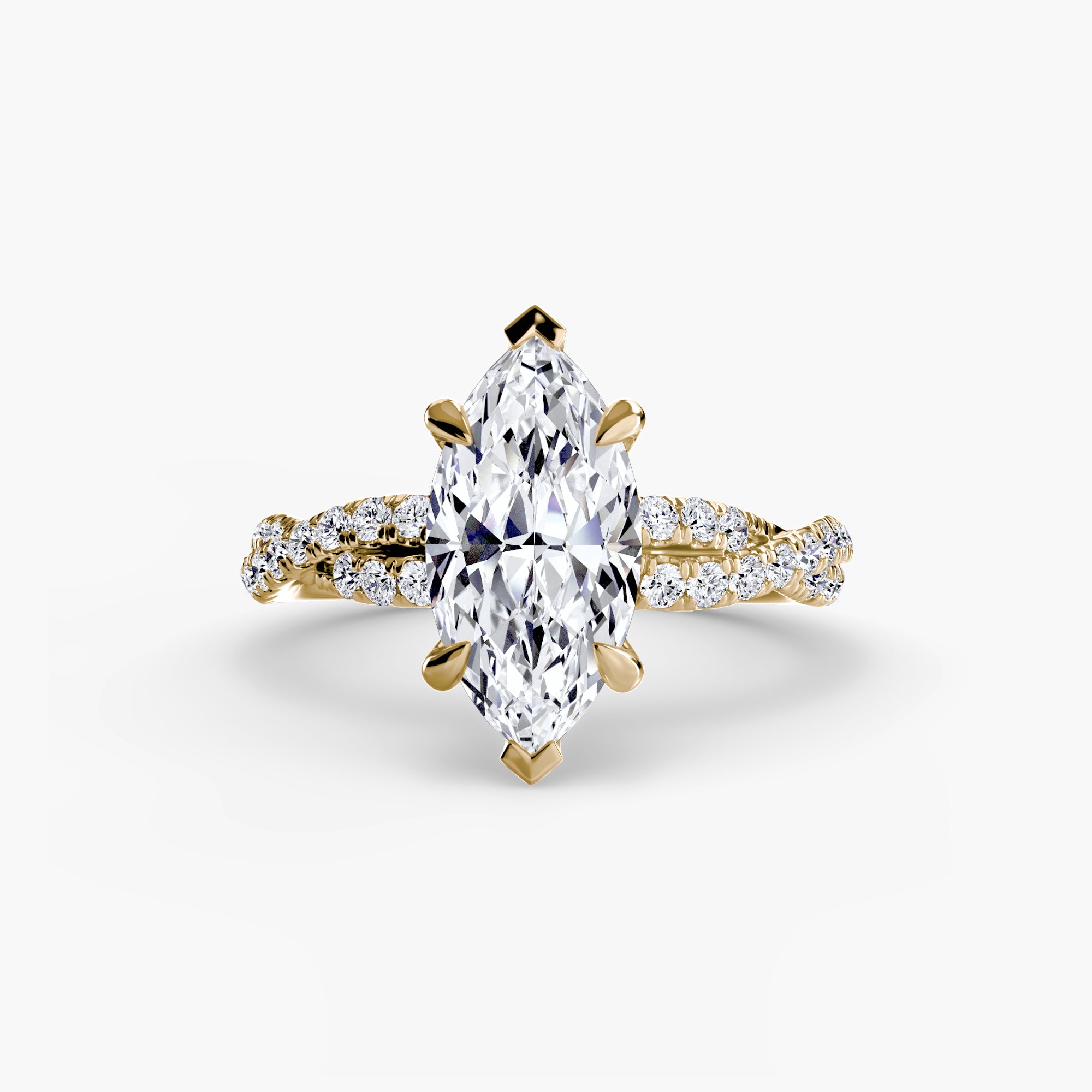 Solara Pavé Ring – Round Cut