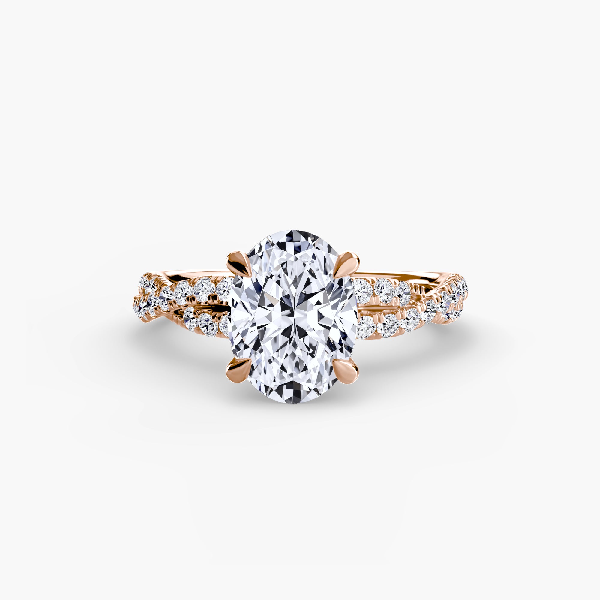 Solara Pavé Ring – Round Cut