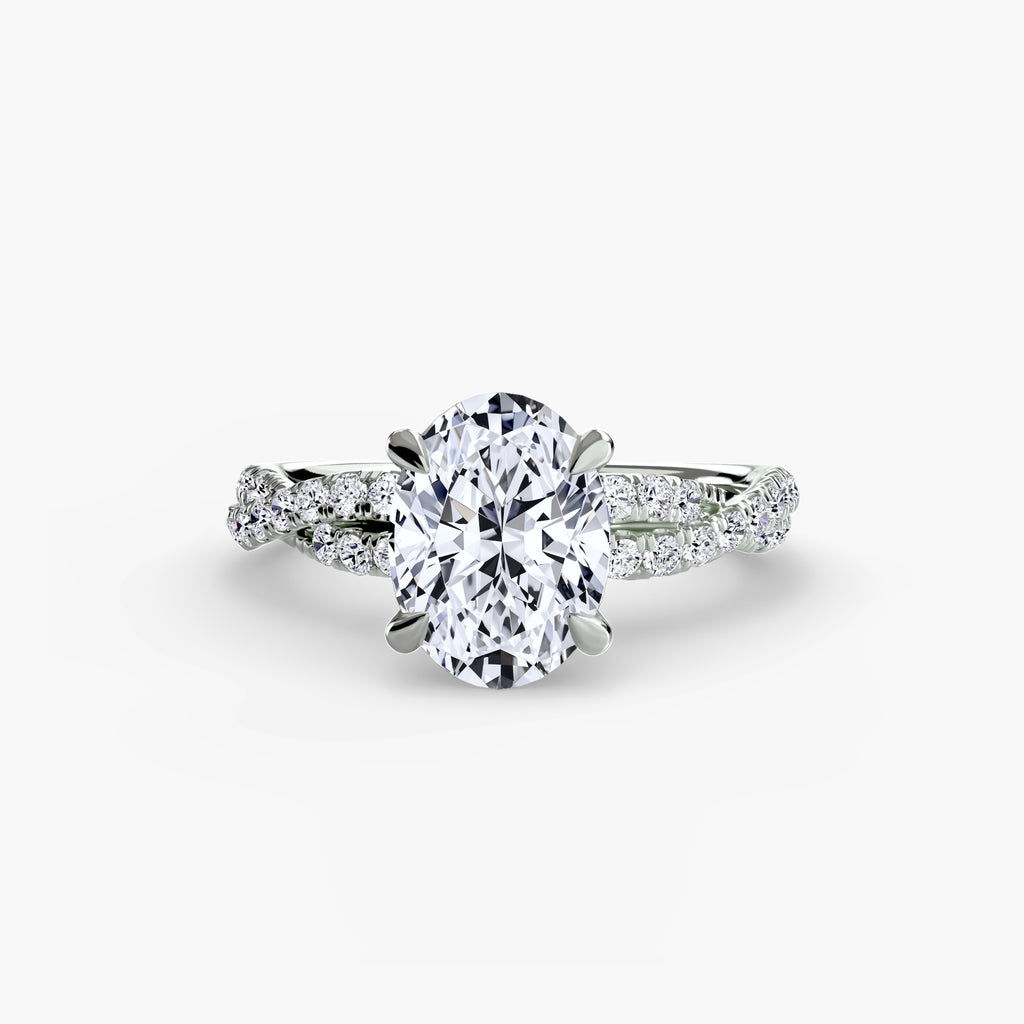 Solara Pavé Ring – Round Cut