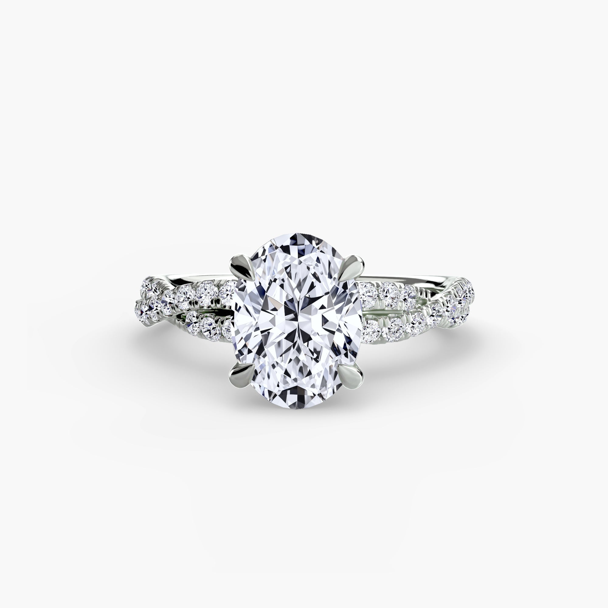 Solara Pavé Ring – Round Cut
