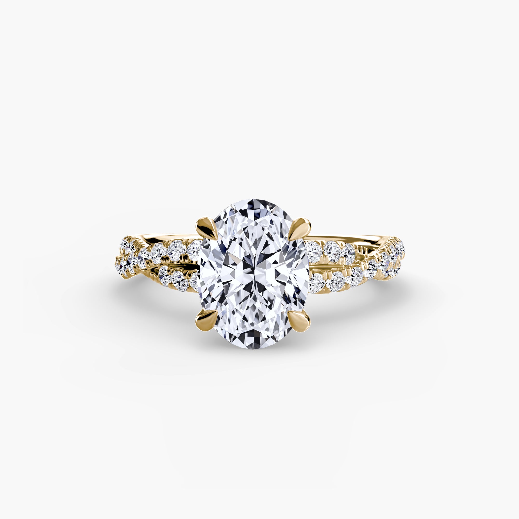 Solara Pavé Ring – Round Cut