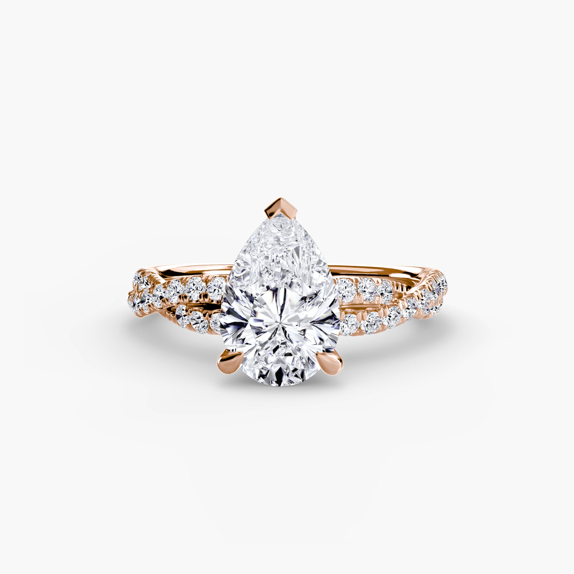 Solara Pavé Ring – Round Cut