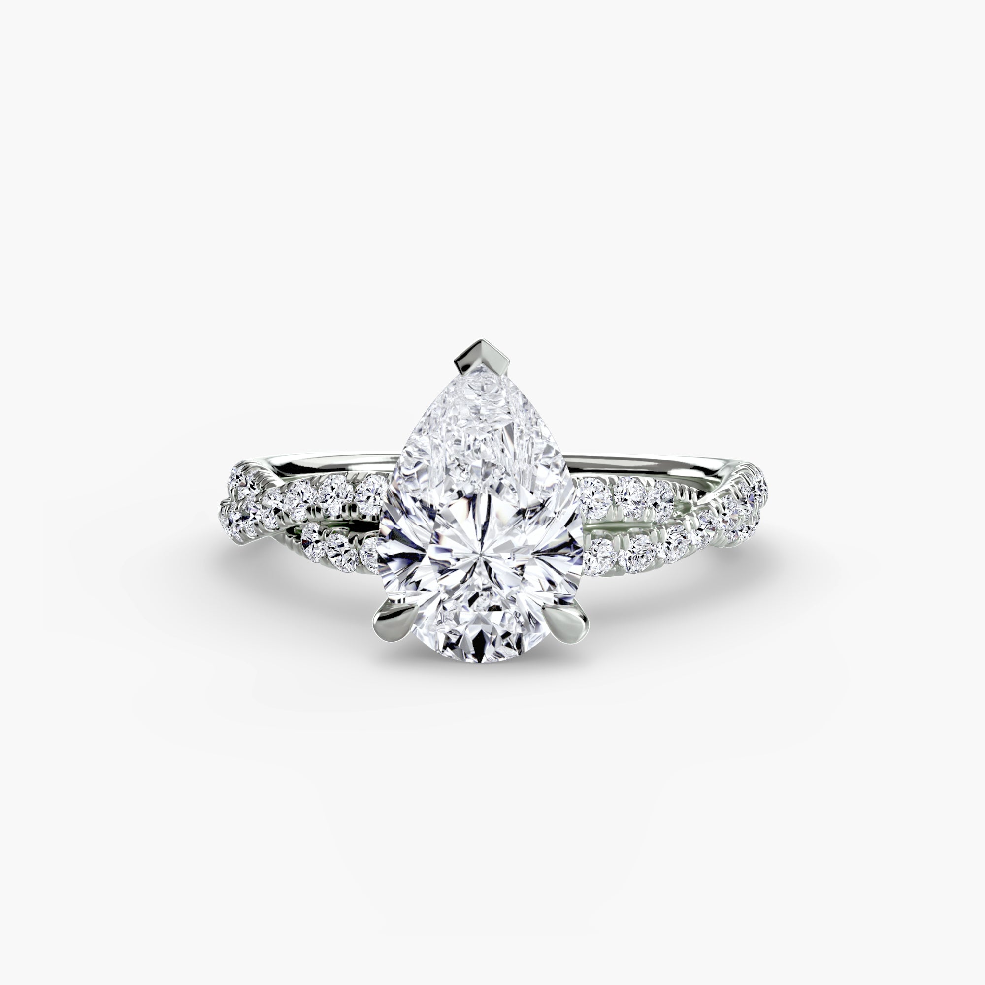 Solara Pavé Ring – Round Cut