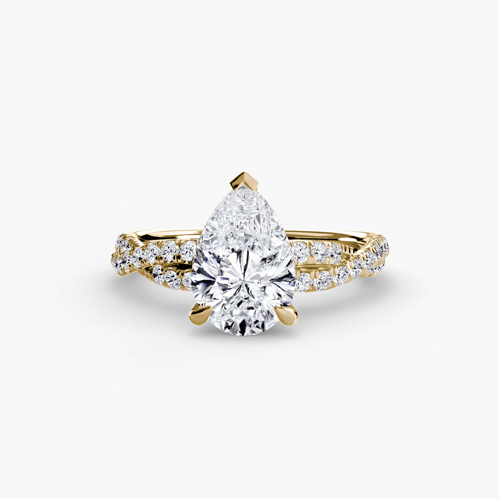 Solara Pavé Ring – Round Cut