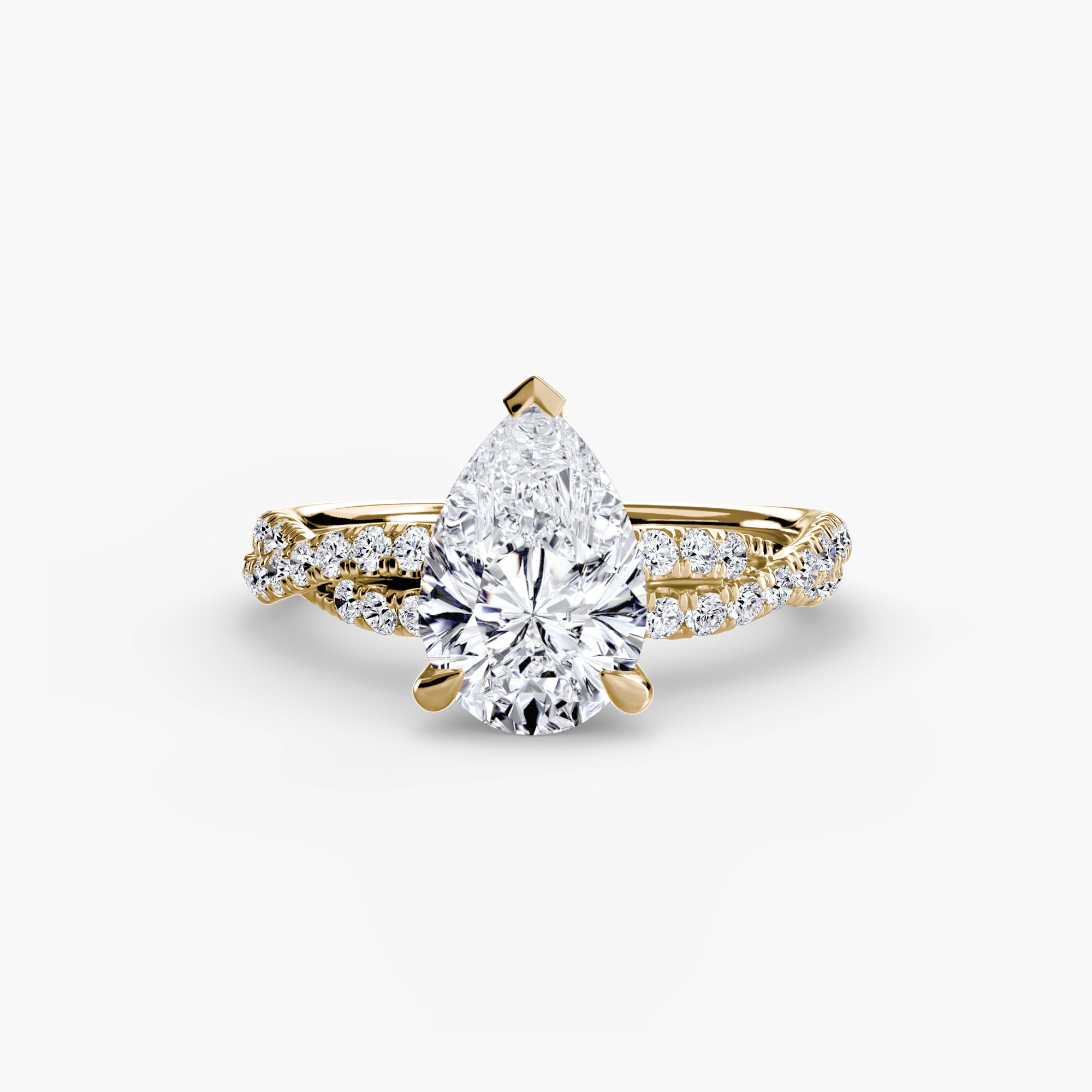 Solara Pavé Ring – Round Cut