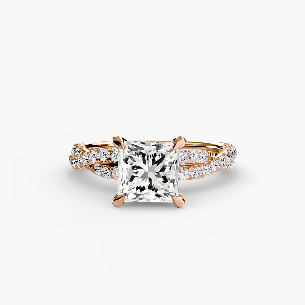 Solara Pavé Ring – Round Cut