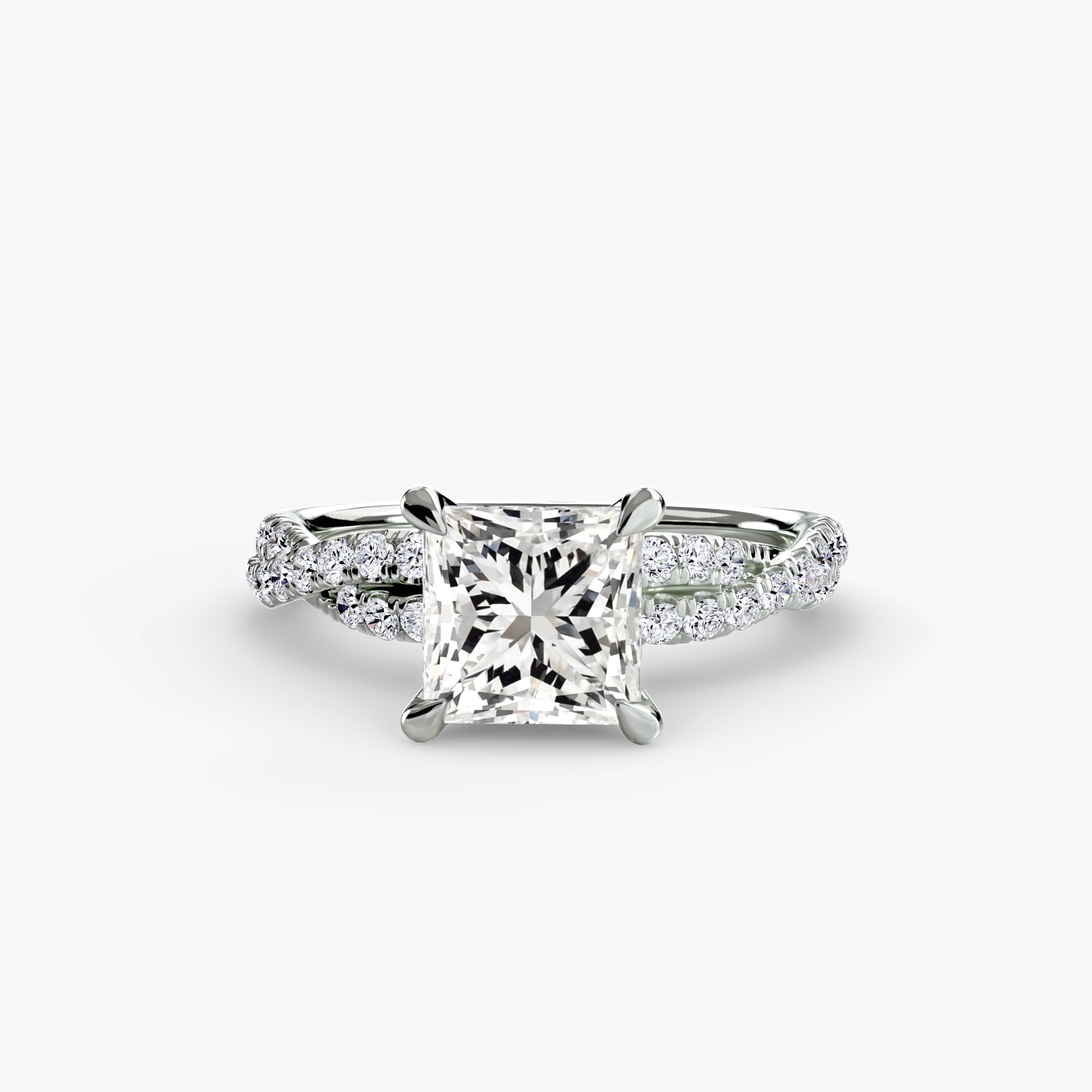 Solara Pavé Ring – Round Cut