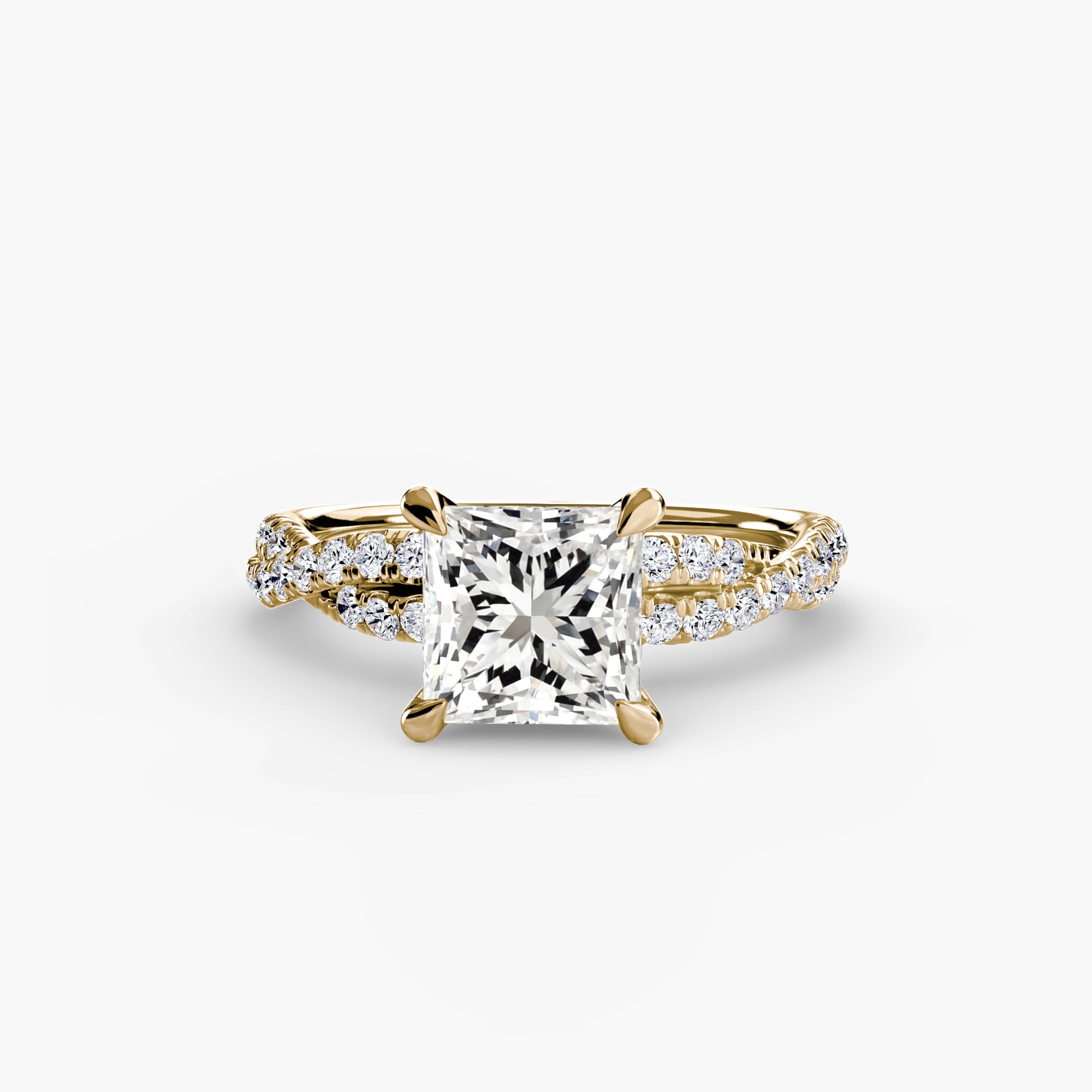 Solara Pavé Ring – Round Cut