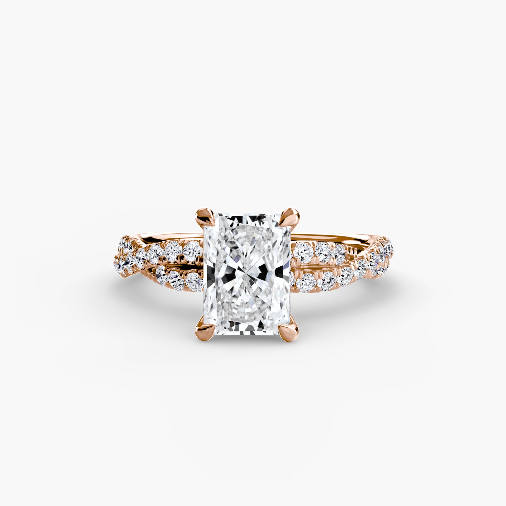 Solara Pavé Ring – Round Cut