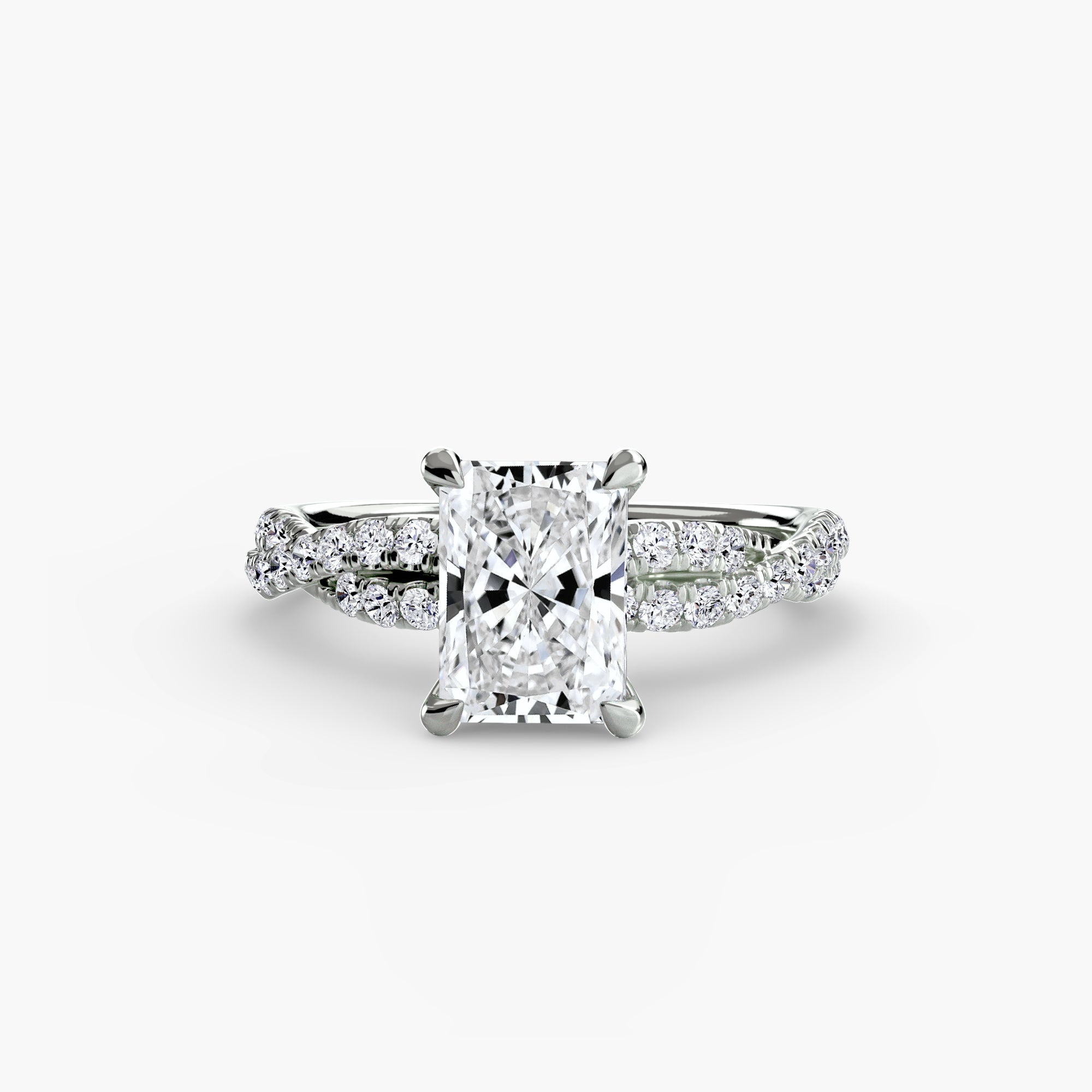 Solara Pavé Ring – Round Cut