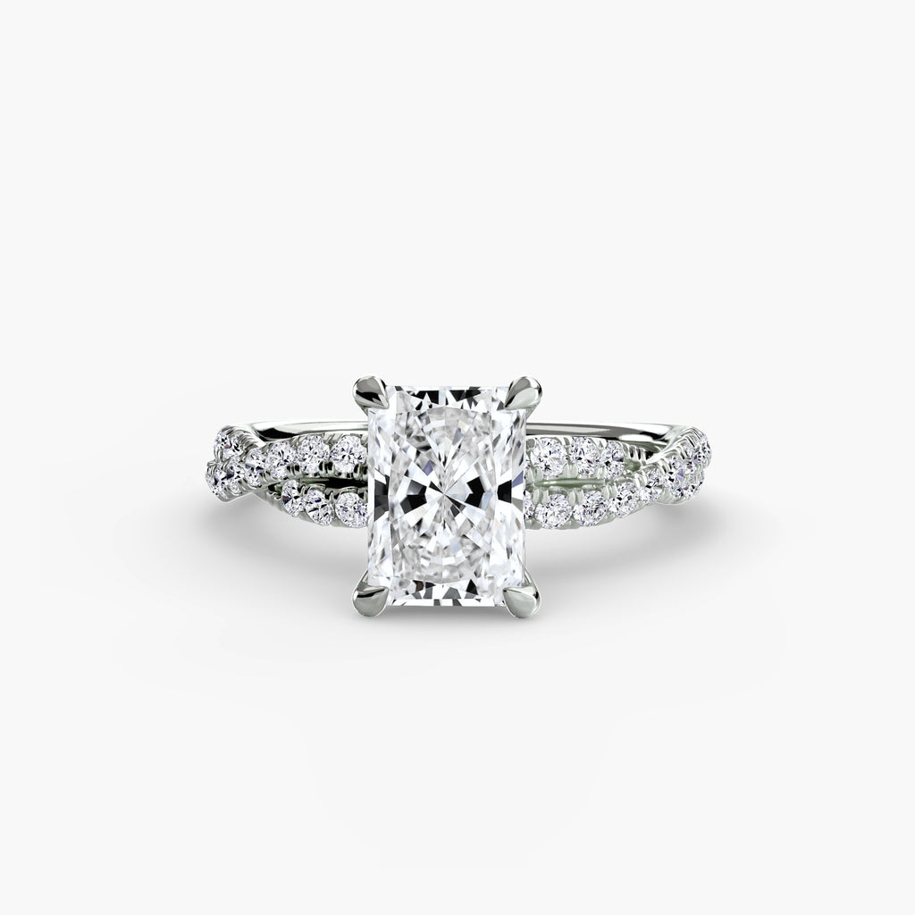 Solara Pavé Ring – Round Cut