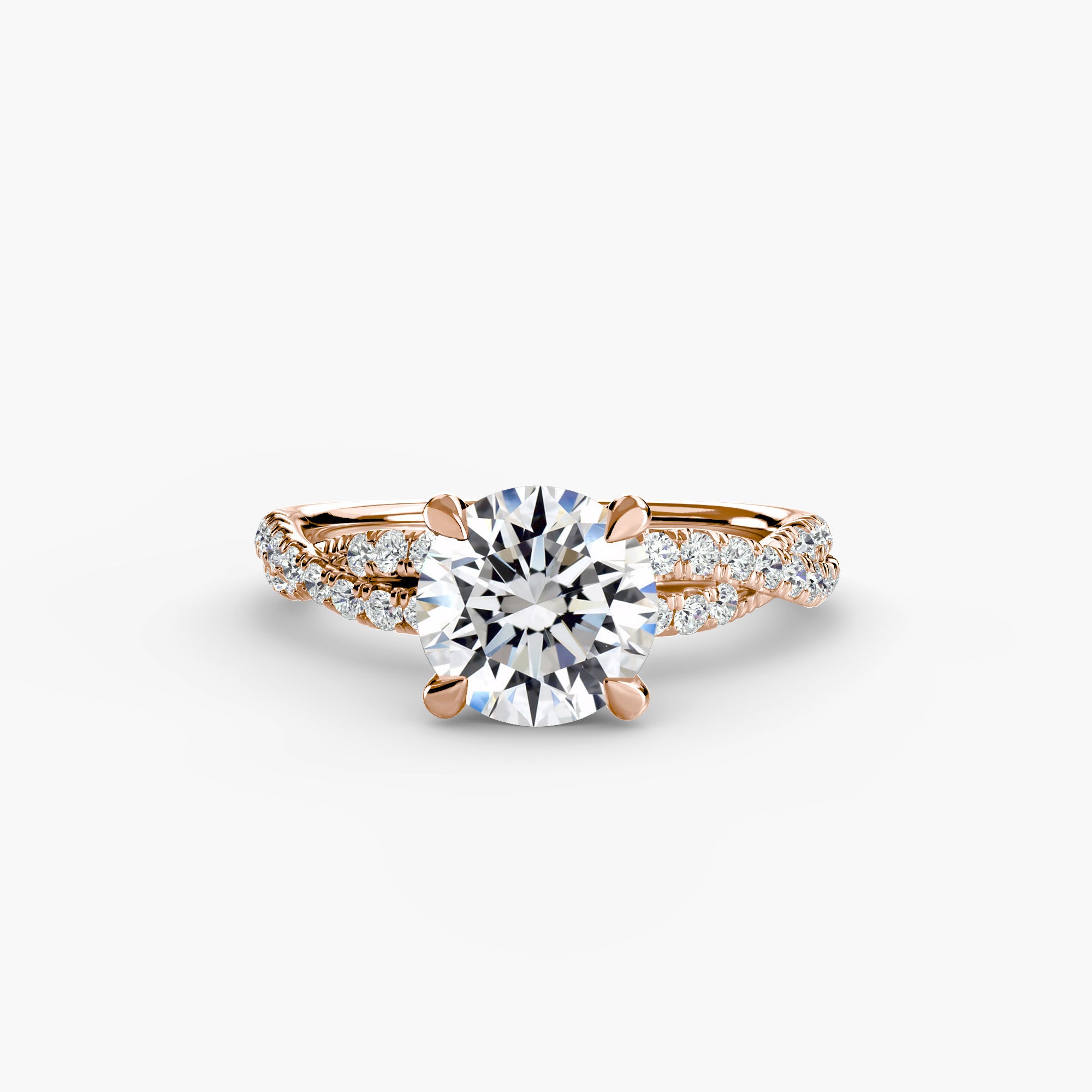 Solara Pavé Ring – Round Cut