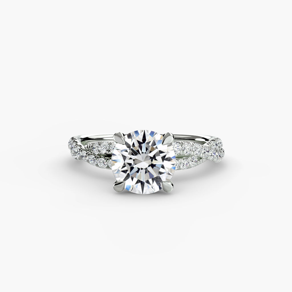 Solara Pavé Ring – Round Cut
