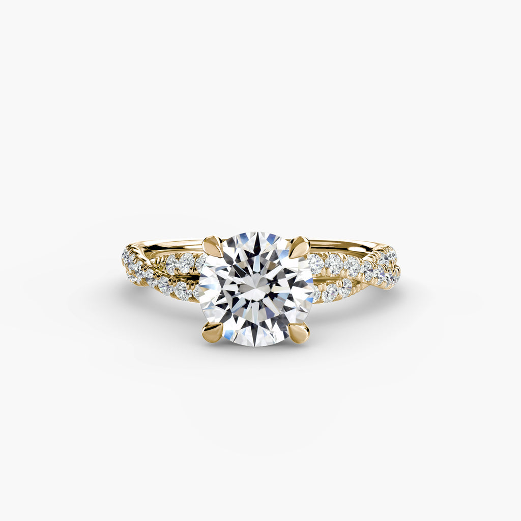Solara Pavé Ring – Round Cut