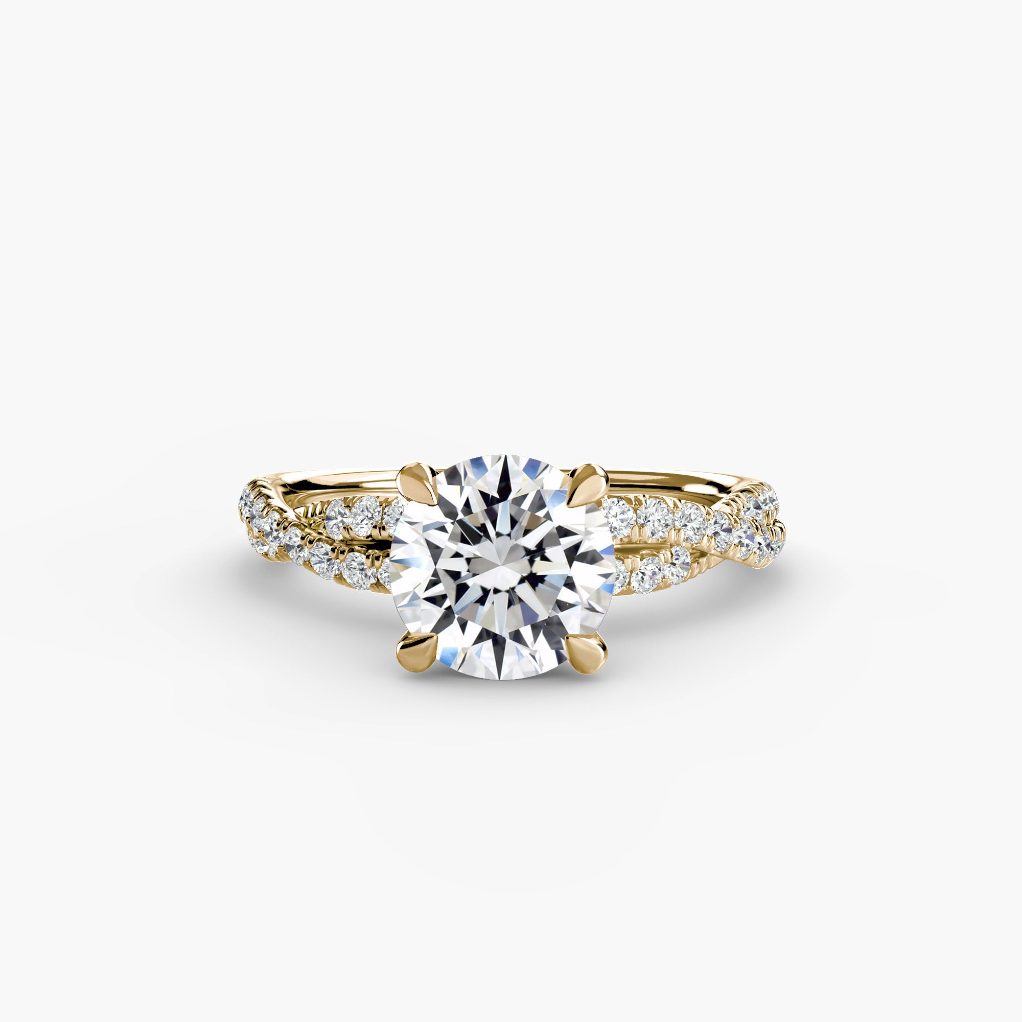 Solara Pavé Ring – Round Cut