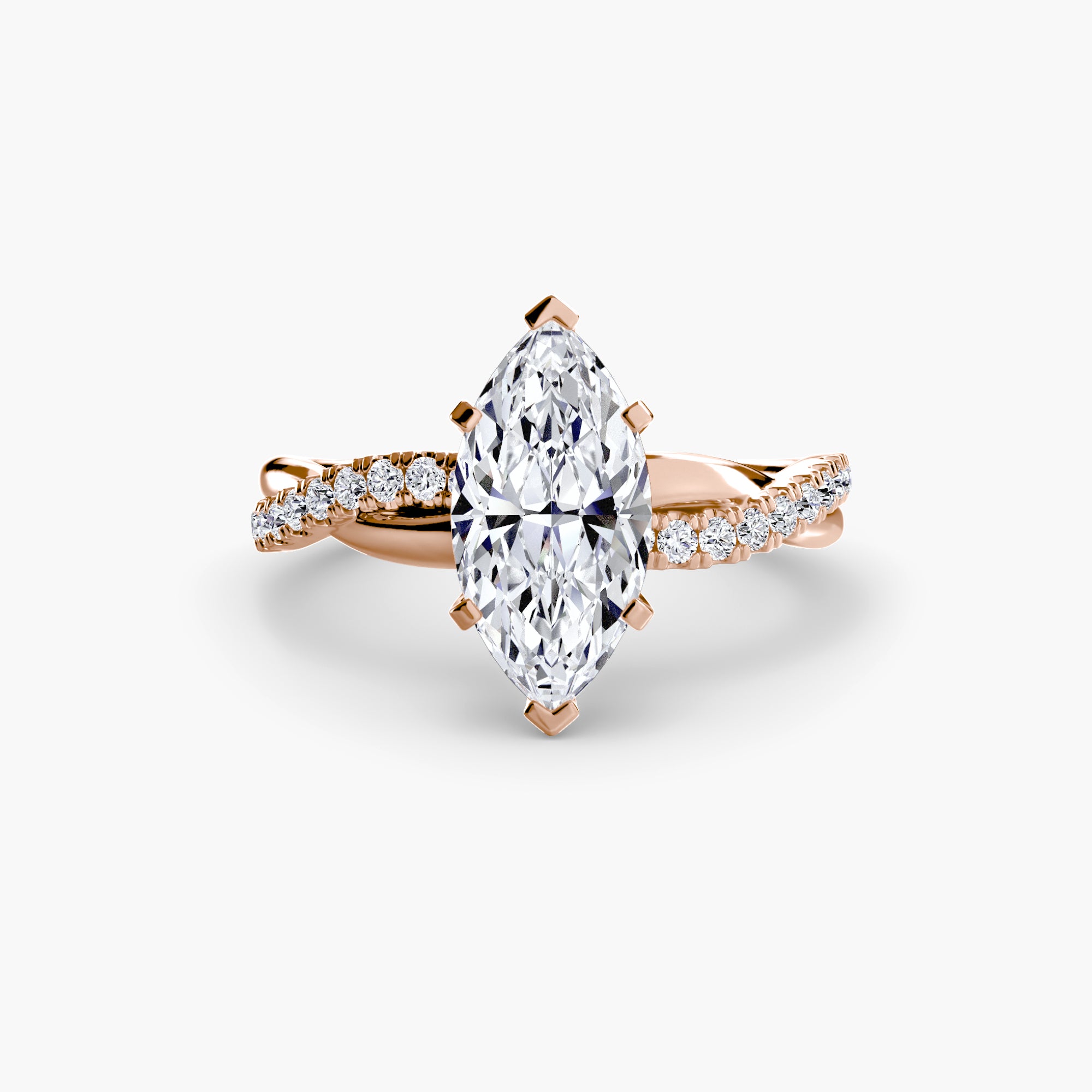 Virella Twist Ring – Oval Cut