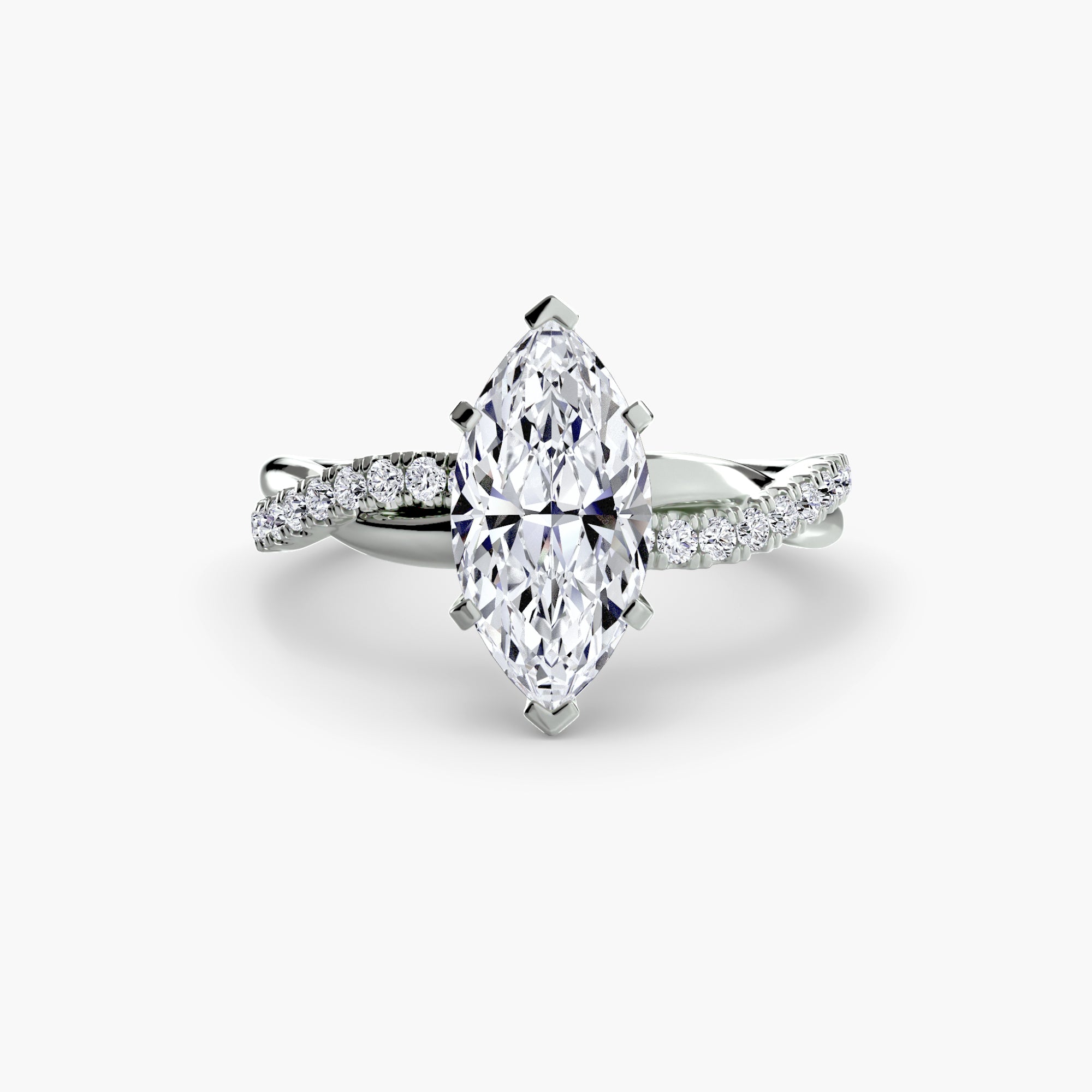 Virella Twist Ring – Oval Cut