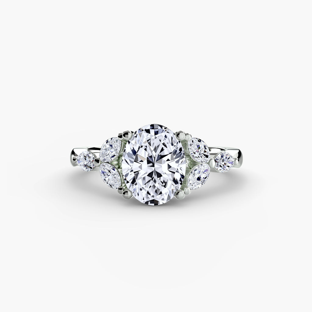 Lumina Cluster Ring – Oval Cut