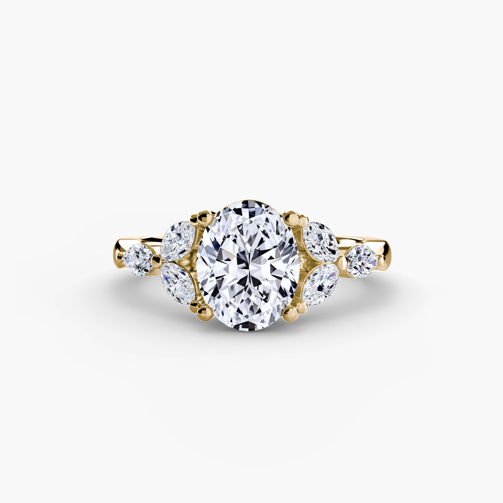 Lumina Cluster Ring – Oval Cut